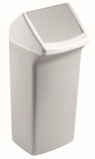 Durable Abfallbehälter DURABIN 40L + Schwingklappe - weiß/grau Abfallsammler 40 Liter 366 mm weiß