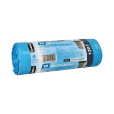 Starpak Müllsäcke - 120 L, LDPE, blau, 10 Stück Müllbeutel 120 L 70 cm 110 cm blau 43 my