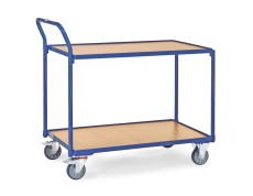 fetra® Tischwagen - 2 Etagen, 1.000 x 600 mm, bis 300 kg Tischwagen 1000 x 600 mm 1039 mm 611 mm