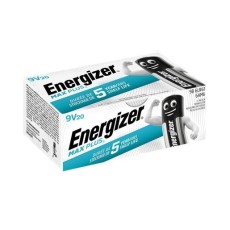 Energizer Batterie Max E-Block 9V 20 Stück weiß/blau Batterie E-Block/6LR61 9 Volt Alkaline-Mangan