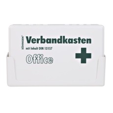 SÖHNGEN® Verbandkasten Office DIN 13157 weiß inkl. Wandhalterung Verbandkasten weiß 260 mm 80 mm