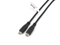 equip USB 2.0 Type-C to C, M/M, 2.0m, Black USB Kabel 2,0 m schwarz