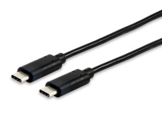 equip USB 2.0 Cable Type C Male to Male, 1m USB Kabel 1,0 m schwarz