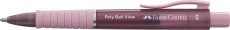 Faber-Castell Kugelschreiber Poly Ball View - XB, rose shadows Kugelschreiber Druckmechanik blau