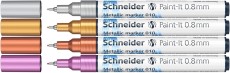 Schneider Metallicmarker Paint-It 010 - 0,8 mm, 4 Stück sortiert Set 1 Lackmarker sortiert 0,8 mm