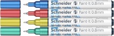 Schneider Metallicmarker Paint-It 010 - 0,8 mm, 4 Stück sortiert Set 2 Lackmarker sortiert 0,8 mm