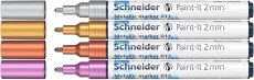 Schneider Metallicmarker Paint-It 011 - 2 mm, sortiert, 4er Etui Set 1 Lackmarker sortiert 2 mm