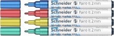 Schneider Metallicmarker Paint-It 011 - 2 mm, sortiert, 4er Etui Set 2 Lackmarker sortiert 2 mm