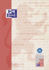 Oxford Schulblock LIN 28 - A4, 50 Blatt, 90 g/qm, Recycling, 4-fach Lochung Schulblock A4 90 g/qm