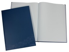DONAU Geschäftsbuch - A4, 96 Blatt, 70g/qm, blanko, blau Kladde A4 blanko 70 g/qm 96 Blatt blau