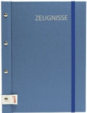 Roth Zeugnismappe - 12 Hüllen, blau Zeugnismappe blau 24 x 31,5 cm 12 Buchleineinband