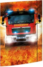 RNK Verlag Zeichenmappe On Fire - A3, 3 Klappen mit Gummizug, Karton Zeichenmappe On Fire A3 310 mm