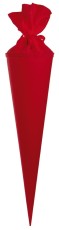 Goldbuch Schultüte Buntkarton - rund, rot, 70 cm Bastelschultüte Jungen, Mädchen rot kein Motiv