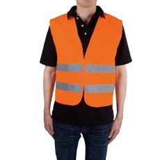 Warnweste EN ISO 20471 universal orange Warnweste fluoreszierendes Orange 100% Polyester universal