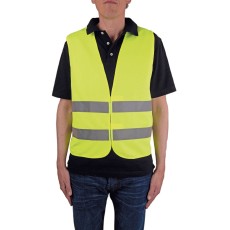 Warnweste EN ISO 20471 universal gelb Warnweste fluoreszierendes Gelb 100% Polyester universal Klett