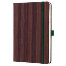 SIGEL Notizbuch Conceptum Nature Edition - ca. A5, punktkariert, Hardcover dark wood Notizbuch