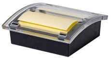 Q-Connect® Haftnotizspender für Z-Notes - schwarz/transparent, gefüllt Haftnotizspender 100 4 cm