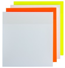 Q-Connect® Haftnotiz PP - 76 x 76 mm, halbtransparent sortiert, 4x 50 Blatt Haftnotiz 76 mm 76 mm