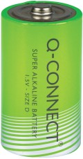 Q-Connect® Super Alkaline Batterien - Mono/LR20/D 1,5Volt, 2 Stück Batterie D/MN1300/LR20/E95/Mono