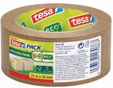 tesa® Packband tesapack® Papier Ultra Strong ecoLogo® - 50 mm x 25 m, braun Verpackungsklebeband