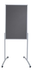 Franken Kombi-Moderationstafel PRO - 78 x 125 cm, Stahl/Filz, Hoch/Querformat, höhenverstellbar, grau