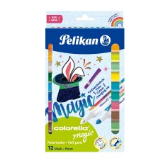 Pelikan® Fasermaler Colorella® Magic - 1-3 mm, 10er Set mit Farbwechsel + 2 Zauberstifte, Faltschachtel