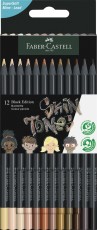 Faber-Castell Buntstift Black Edition Skin Tones - 12er Etui, sortiert Farbstiftetui 3,3 mm schwarz