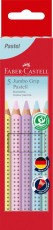 FABER-CASTELL Buntstift Jumbo GRIP - 5 Farben Pastell sortiert Farbstiftetui 5 Farben sortiert weich