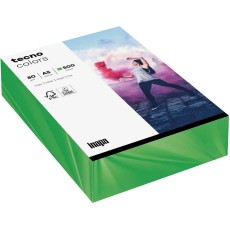 inapa Multifunktionspapier tecno® colors - A5, 80 g/qm, mittelgrün, 500 Blatt Multifunktionspapier