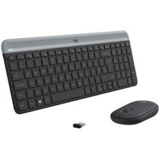 Logitech Tastatur + Maus MK470 Slim - kabellos grafit Tastatur grafit USB kabellos