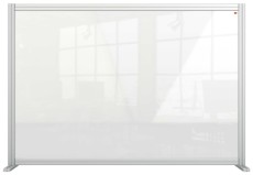 nobo® Schreibtisch-Trennwand Premium Plus - 140 x 100 cm, Acrylglas, klar Trennwand 140 cm 100 cm