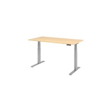 Hammerbacher Schreibtisch C-Fuß elektrisch - 160 x 80 x 64-129 cm, höhenverstellbar, Ahorn/silber