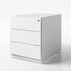 Bisley Rollcontainer Note - 3 Schübe, 42 x 50 x 57 cm, seitl. Griffleiste, weiß Container weiß