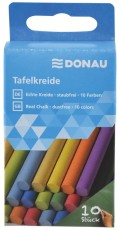DONAU Tafelkreide - 10 Stück, sortiert staubfrei Kreide Karton mit 10 Stück sortiert Ø 1 cm 80 mm