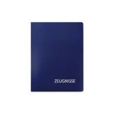 Roth Zeugnismappe Basic - 20 Hüllen, blau Zeugnismappe blau 31,5 x 23 cm PVC- Weichfolie