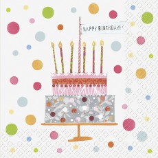 Stewo Lunchservietten Happy Birthday - 33 x 33 cm, 20 Stück Servietten Happy Birthday 33 x 33 cm