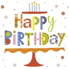 Paper+Design Lunchservietten Happy Birthday - 33 x 33 cm, 20 Stück Servietten Happy Birthday