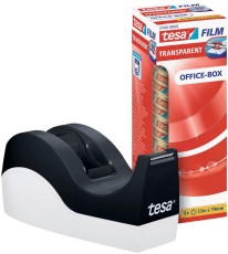 tesa® Tischabroller Easy Cut® Orca - für Rollen bis 33m : 19mm, schwarz/weiß, 8 Rollen