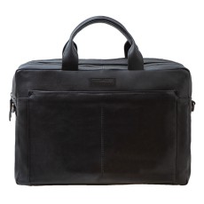 Pride and Soul® Businesstasche Nomad - 30 x 42 x 13 cm, schwarz Laptoptasche schwarz Leder