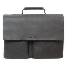 Pride and Soul® Businesstasche District - 30 x 41 x 14 cm, dunkelgrau Laptoptasche dunkelgrau Leder