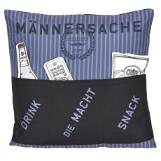 Hergo Kissen Männersache - 43 x 43 cm, mit Taschen Kissen 43 cm 43 cm 15 cm 100 % Polyester