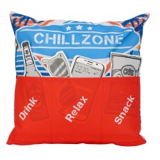 Hergo Kissen Outdoor Chillzone - 43 x 43 cm, mit Taschen Kissen 43 cm 43 cm 15 cm 100 % Polyester