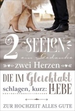 Vermählungskarte - inkl. Umschlag Mindestabnahmemenge - 5 Stück. Glückwunschkarte Hochzeit