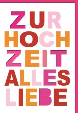 Vermählungskarte - inkl. Umschlag Mindestabnahmemenge - 5 Stück. Glückwunschkarte Hochzeit