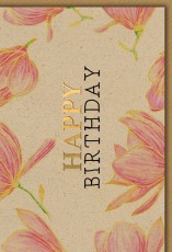 Geburtstagskarte Graspapier englisch - inkl. Umschlag Mindestabnahmemenge - 5 Stück Geburtstag