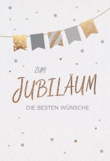 Jubiläumskarte - inkl. Umschlag Mindestabnahmemenge - 6 Stück Glückwunschkarte Jubiläum 1 Stück