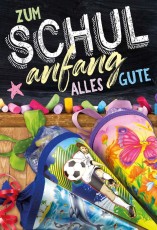 Schulanfangskarte - inkl. Umschlag Mindestabnahmemenge - 5 Stück. Glückwunschkarte Schulanfang