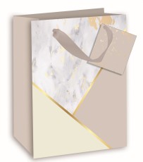 Geschenktragetasche Marmor Chic - 17,7 x 22,7 x 9,8 cm Mindestabnahmemenge - 6 Stück. Marmor Chic