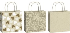 Stewo Geschenktragetasche Hochzeit Anouk 3er Set - 20 x 20 x 8 cm, Zuckerrohrpapier Anouk Hochzeit