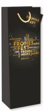 Weihn. Flaschentragetasche Frohes Fest - 12,5 x 36 x 9 cm Flaschentragetasche Weihnachten 12,5 cm